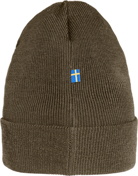 Czapka wełniana Fjallraven Classic Knit Hat - dark olive, zdjęcie 2