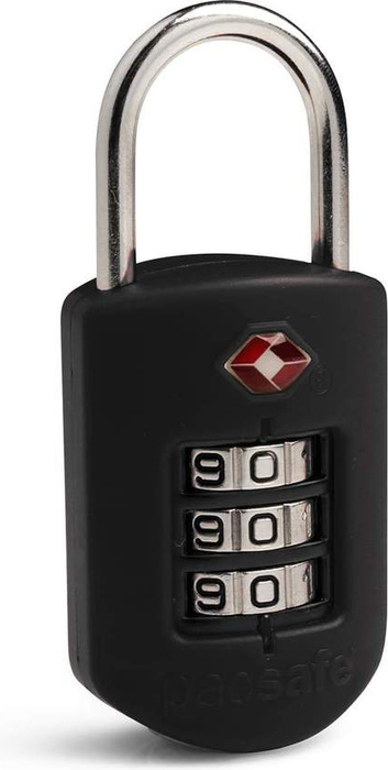 Zamek szyfrowy z linką stalową w etui Pacsafe Prosafe 1000 Czarny, zdjęcie 2