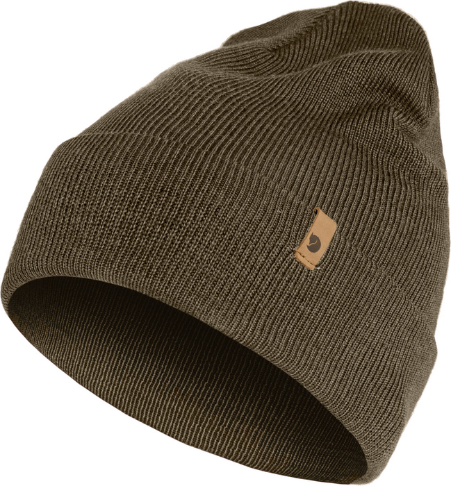 Czapka wełniana Fjallraven Classic Knit Hat - dark olive
