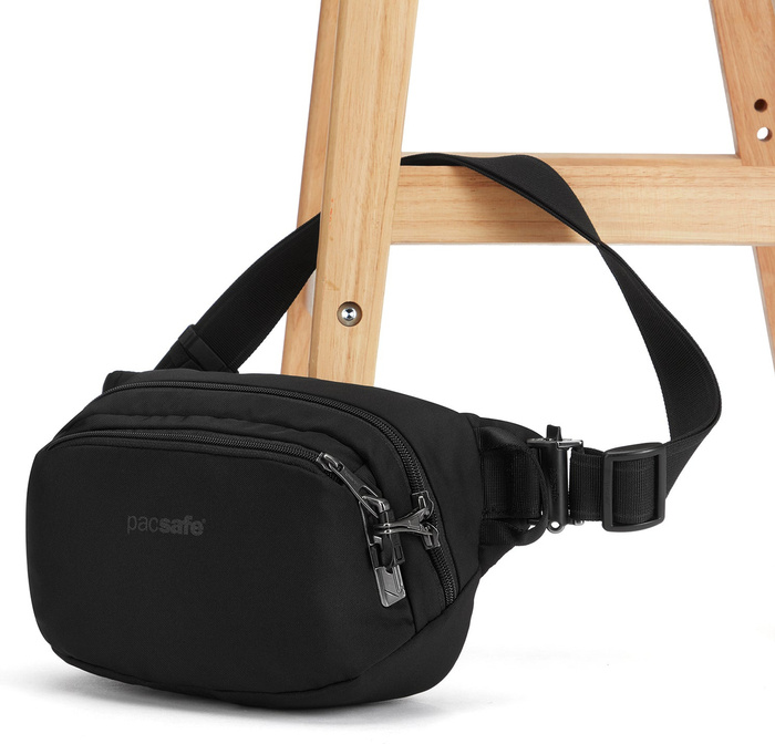 Saszetka biodrowa antykradzieżowa męska Pacsafe Vibe 100 4L Black, zdjęcie 6