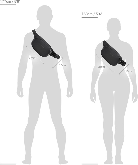 Saszetka biodrowa antykradzieżowa męska Pacsafe Vibe 100 Hip Pack 4L Szara, zdjęcie 10