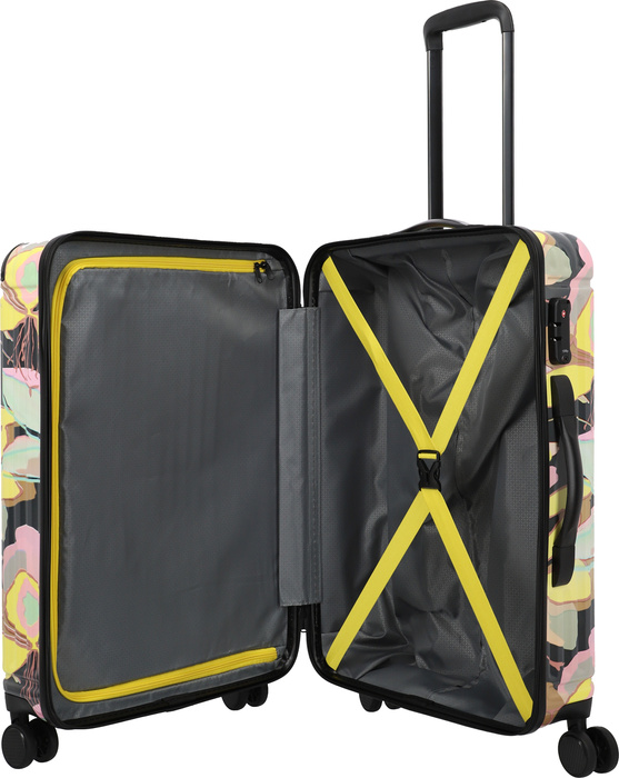 Walizka średnia Travelite Cruise Print 67 cm żółta orchidea, zdjęcie 6