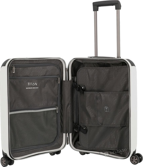 Walizka kabinowa Titan Compax 55 cm mała biała z USB, zdjęcie 4