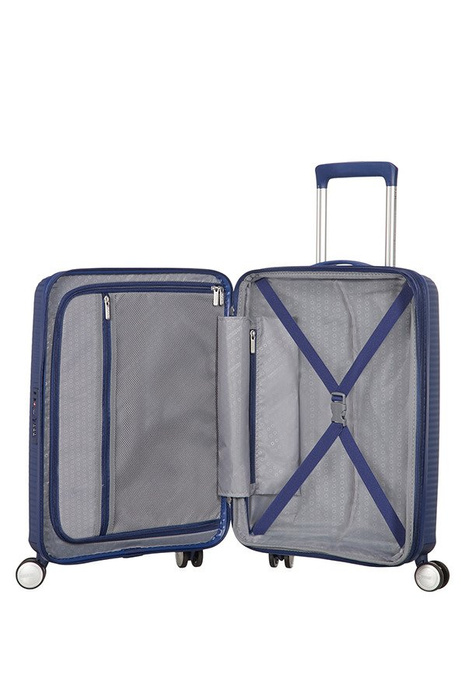Walizka kabinowa American Tourister Soundbox 55 cm powiększana granatowa, zdjęcie 2