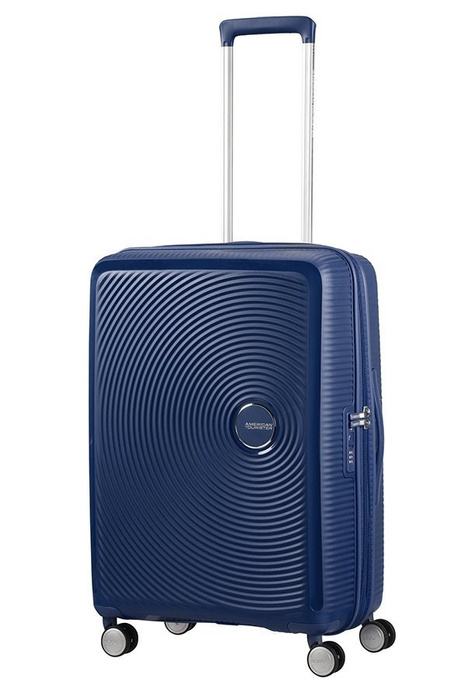 Walizka American Tourister Soundbox 67 cm powiększana granatowa, zdjęcie 3