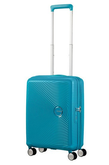 Walizka kabinowa American Tourister Soundbox 55 cm powiększana różowa