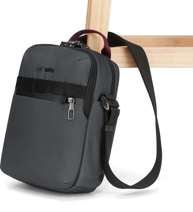 Torba antykradzieżowa na ramię Pacsafe Metrosafe X Vertical Crossbody 6L Szara, zdjęcie 6