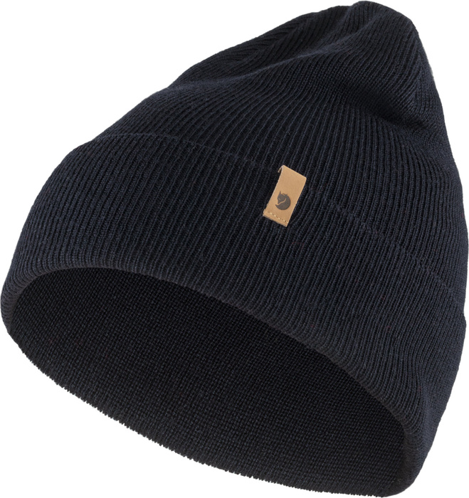 Czapka wełniana Fjallraven Classic Knit Hat - dark navy