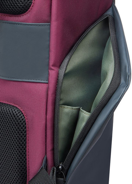 Plecak antykradzieżowy Delsey Securflap 21L Burgundy, zdjęcie 11