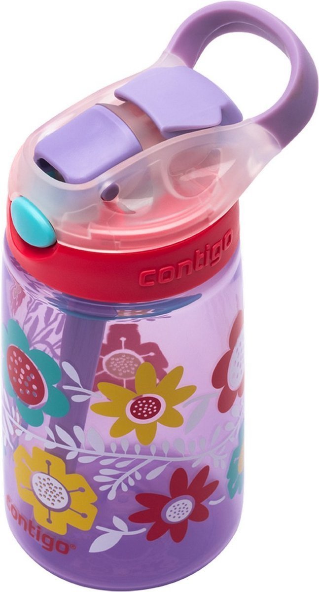 Butelka dla dzieci Contigo Gizmo Flip 420ml - Wisteria Flowers Purple