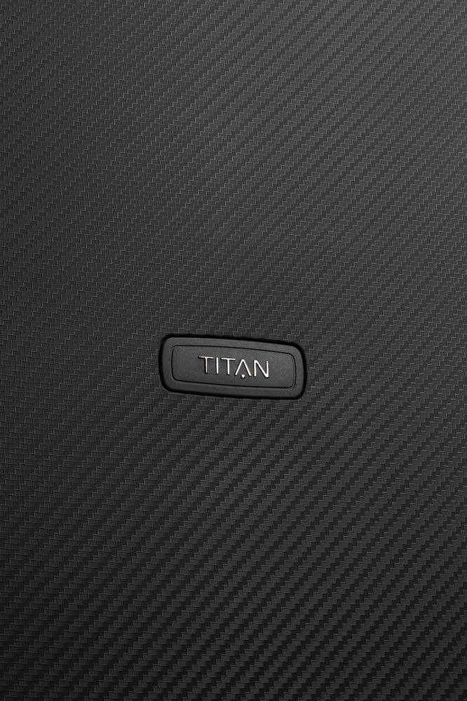 Walizka średnia - poszerzana Titan Compax czarna